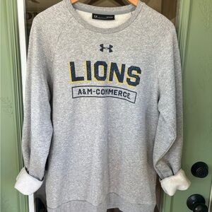 Under Armour Heather Gray Soft Crewneck with Lions A&M logo